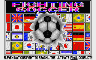 Fighting Soccer title screen for Atari ST